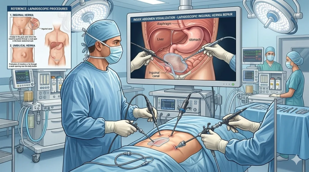 Laparoscopic hernia surgery minimally invasive procedure improving success rate and faster recovery