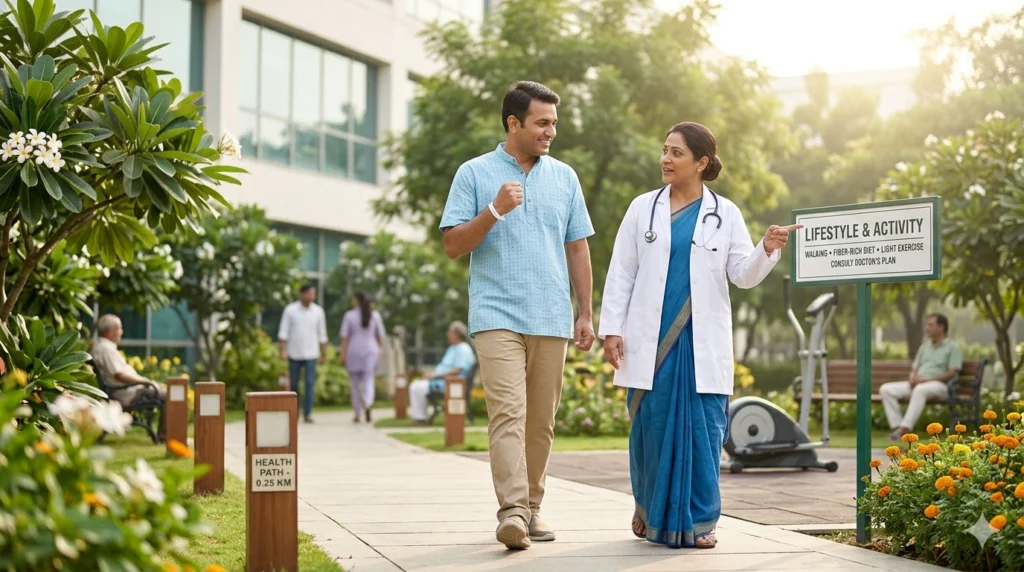 Laparoscopic hernia surgery recovery with lifestyle changes physiotherapy and long term care guidance
