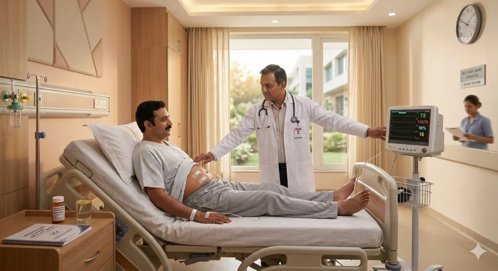  hospital stay after laparoscopic surgery
