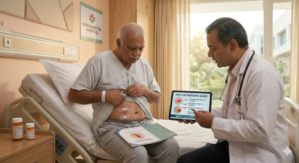 signs of infection after hernia surgery
