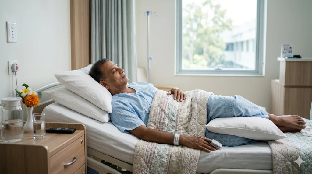 sleeping position after hernia surgery 