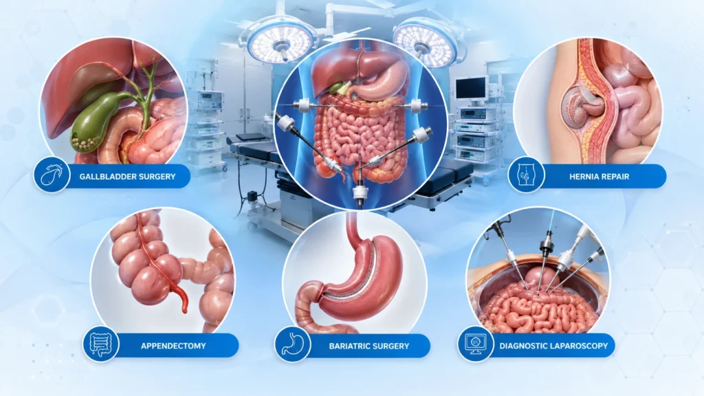 Advanced gallbladder, hernia, bariatric, and appendix procedures performed by the Best Laparoscopic Surgeon in Hisar
