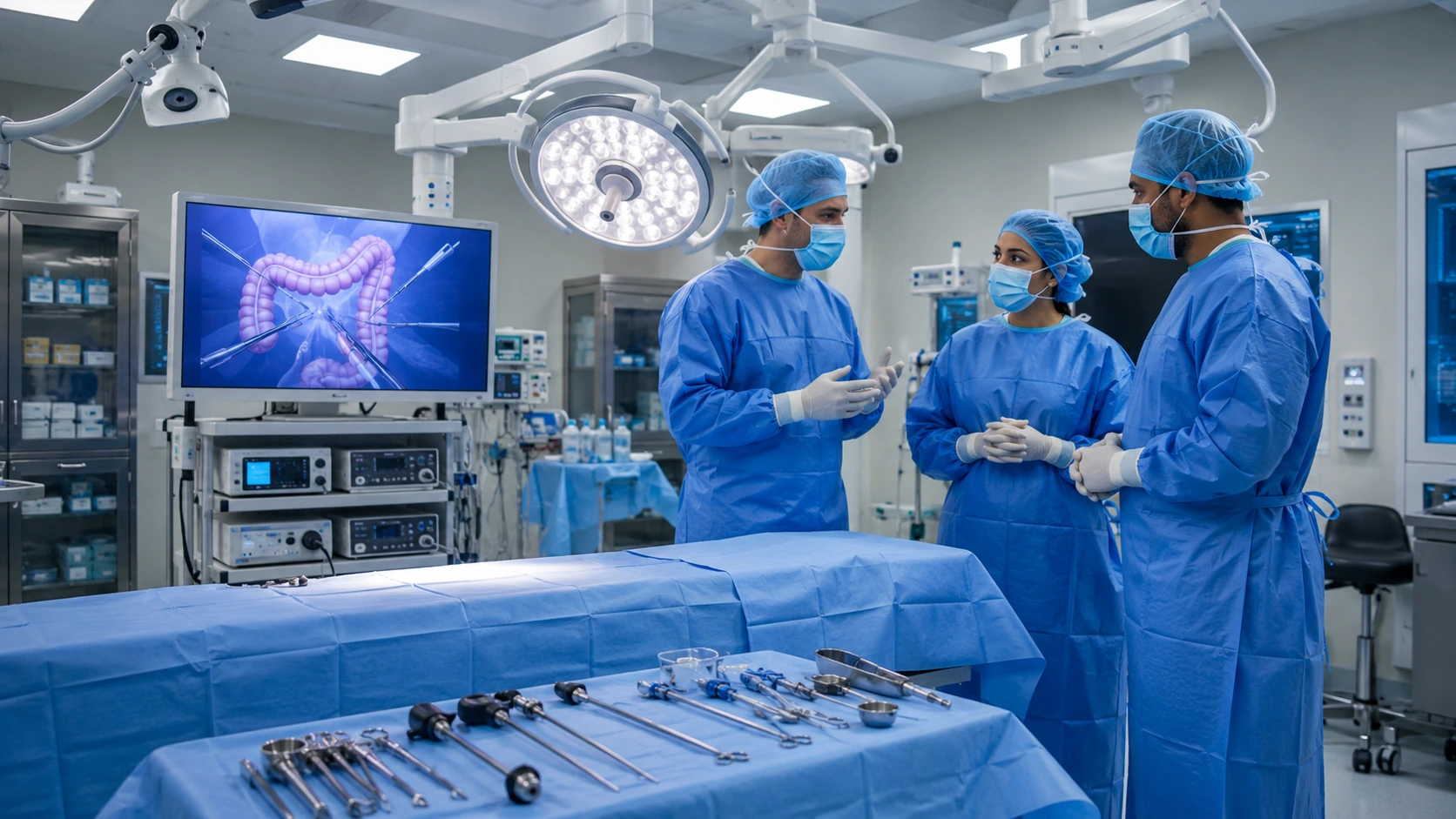 Laparoscopic Surgeon in Hisar preparing for advanced minimally invasive surgery in a modern operation theatre