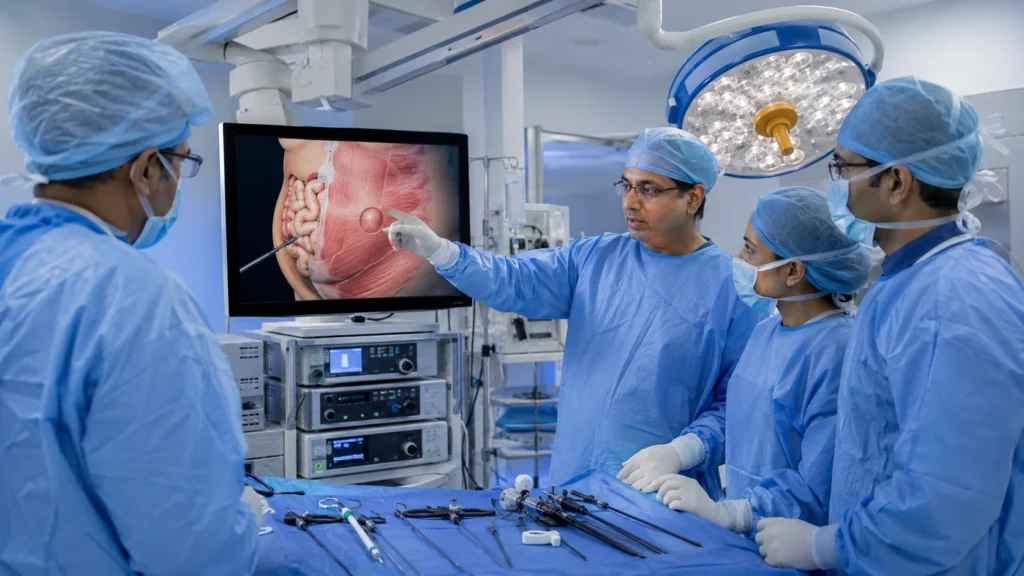 advanced hernia surgery in Hisar performed using modern minimally invasive laparoscopic technology