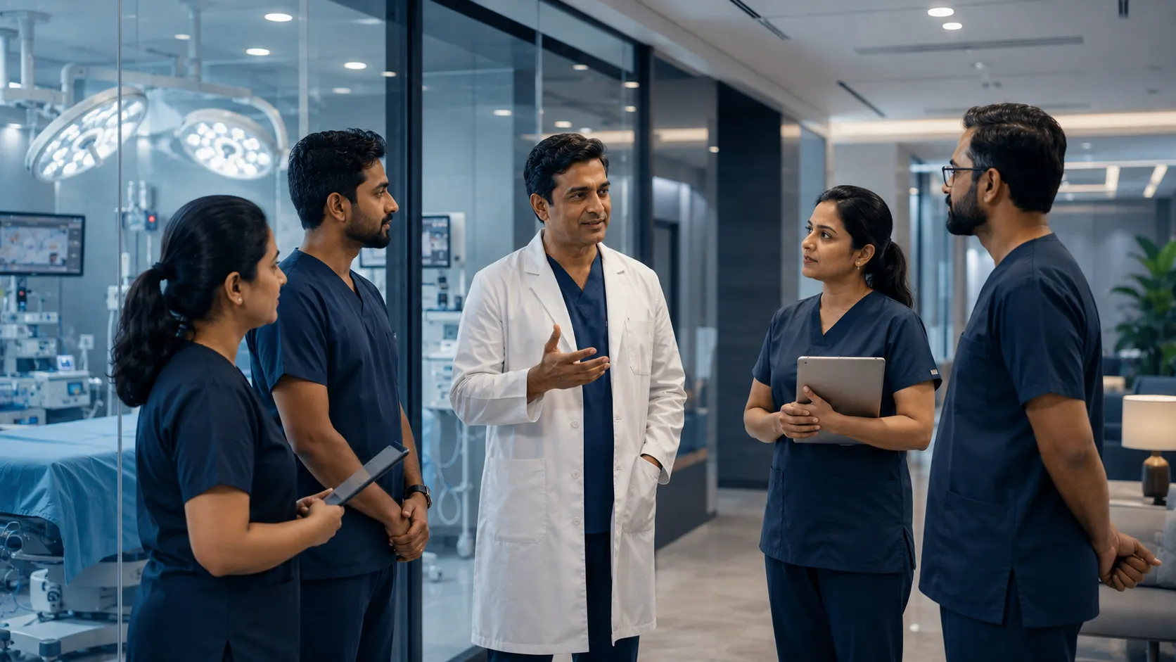Bariatric surgical team at a modern weight loss surgery hospital in Hisar